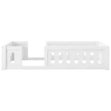 Wooden Platform Bed 90x200 With Guardrail, White - White + Solid Wood + MDF - View 7