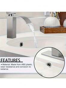 不锈钢水槽排水盖，带装饰旋钮 - 防漏，易于安装，适用于浴室和厨房水槽溢水塞，水槽配件，厨房用品，厨房配件，厨房工具