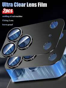 2 件相机镜头保护贴纸,高清,防刮,防摔,适用于 Apple 11/12/13/14/15/16/16 Plus/16 Pro/16 Pro Max/17/17 Air/17 Pro/17 Pro Max 系列 - 黑色 - 查看 24