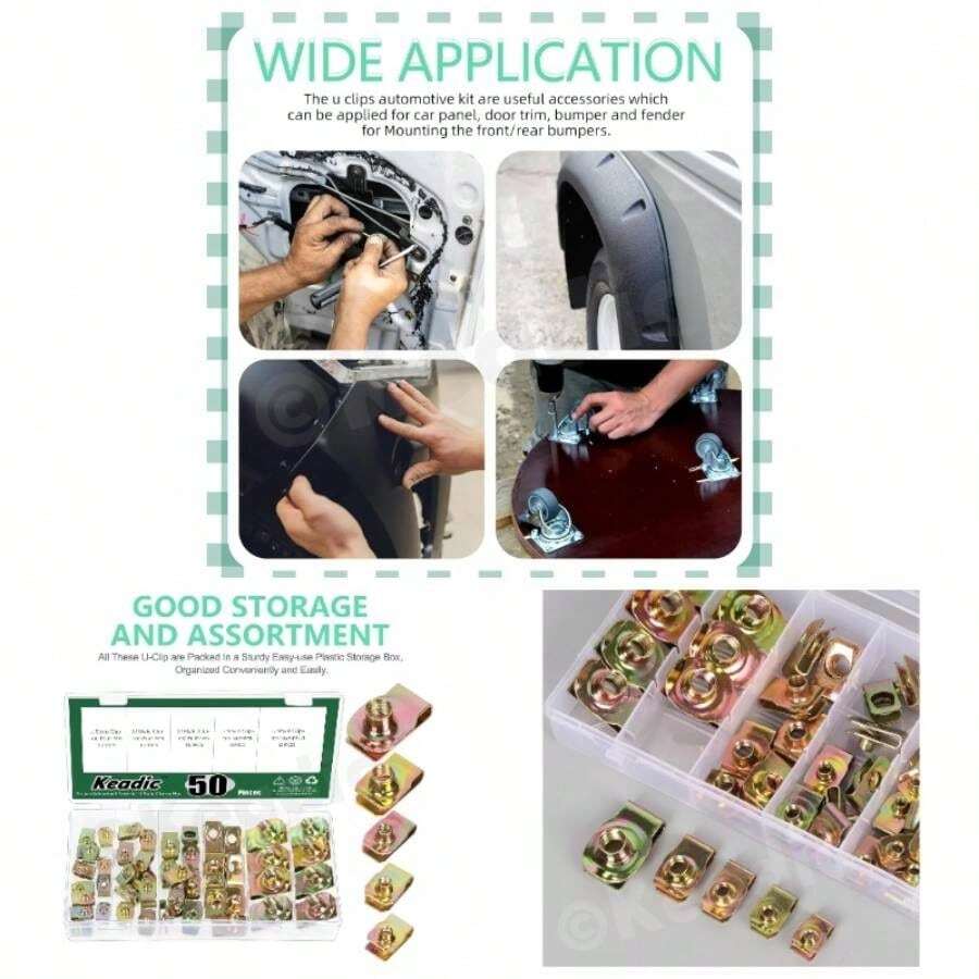 Ranuras de clip tipo U, M4 M5 M6 M8 Auto Car U - Clip Door Panel Interior number4 - número 6 - Ver 1