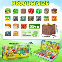 New Iron Box Magnetic Block Set, Creative Block Stacking Toy Suitable For Boys And Girls 3 Years Old+, Building Block Lava Adventure World Series, Christmas Gifts, Halloween Gifts, Classroom Gifts, Easter Gifts For Children 3+ - Multicolor - View 3