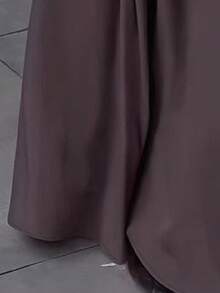 EARO Women High Waist Elegant A-Line Skirt, Fashionable, Slimming, Versatile, Suitable For Office, Home, Daily Wear, Evening Date, Autumn/Winter - Brown - View 7