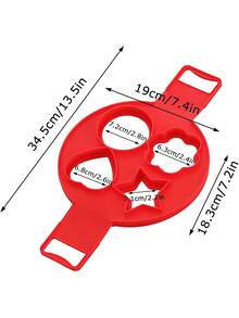 1 pieza/2 piezas Molde de silicona para sartén, máquina de hacer panqueques, apto para freír huevos, panqueques, chocolate, en formas de corazón, cuadrado, trébol, redondo. Resistente al calor, fácil de limpiar, larga vida útil