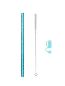 12 ống hút thay thế, 5 nắp ống hút kèm bàn chải, tương thích với bình giữ nhiệt 40oz, 30oz, 20oz, 14oz, phù hợp cho du lịch và phiêu lưu, ống hút kim tuyến tái sử dụng kèm bàn chải, màu hồng trong suốt, đen, tím, xanh dương, cam, phụ kiện cốc tương thích - Nhiều màu - Xem 8