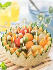 100支装 - 竹制鸡尾酒签，4.7英寸，适用于开胃小菜、餐前小吃和鸡尾酒，是派对、休闲餐饮的理想之选，天然材质，可用于蛋糕装饰、水果、甜点、婴儿派对、生日派对、婚礼，是完美的派对用品。 - 彩色 - 查看 2