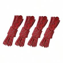 4件套露营帐篷拉绳反光绳调节器张紧器带户外拉绳，露营装备 - 彩色 - 查看 8