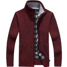 Men Sports Cardigans - Dark Gray - View 2