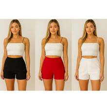SHORT KIT OF 3 PIECES, TAILORED SOCIAL WORK, NEW FASHION 2025 - RED BLACK WHITE - View 2