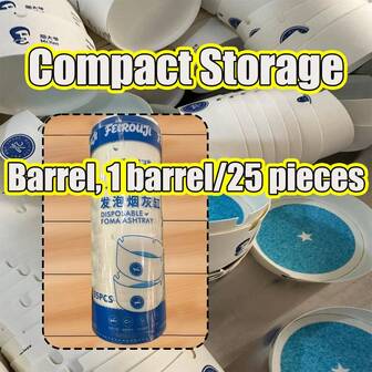 Engångsaskkopp med självhäftande rökdämpande sand i botten - Flyaska motståndskraftig, bekväm förvaringsdesign, lämplig för hem, kontor, resor, spel, barer, bilar och lata rökare. Engångsbruk efter användning, rent och snyggt