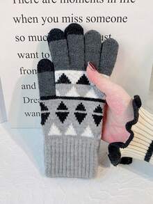 Personalized Winter Gloves, Customizable Name, Comfortable Women's Holiday Gift, Minimalist Modern Men's Winter Accessory, Fluffy Warm Gloves, Customized Winter Gloves, Customized Leather Gloves, Winter Gloves, Letter Combination Gloves, Father's Gift, Mother's Day Gift, Gift For Him, Creative Christmas Gift, Winter Warm Gloves, Thanksgiving, Valentine's Day Gift, Christmas Family Gift, Gift For Loved Ones, Winter Warm Gloves - Style 1 - View 12