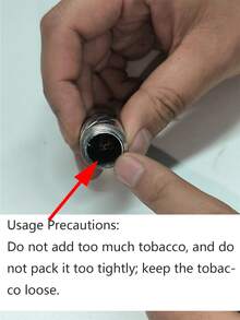 1pc Random Color Metal And Acrylic Mini Nipple Tube Portable Cigarette Smoking Accessory With Mouthpiece,Mini One Metal Tobacco Portable Smoking Pipe,For Party Favors,Christmas,Mother's Day,Father's Day Gifts, Back-To-School Supplies - 彩色 - 查看 4