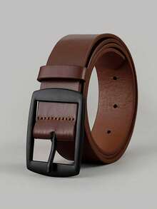 Cinturón de piel sintética con hebilla metálica - Diseño elegante - Adecuado para vaqueros - Multicolor - Ver 4