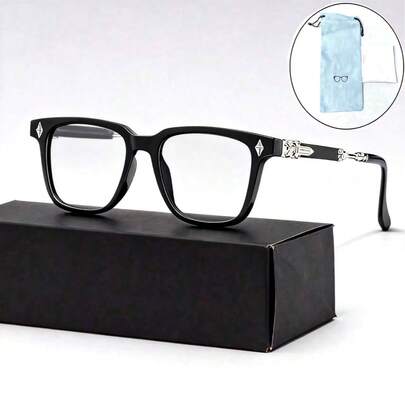 3pcs Fashionable Retro Luxury High-End Unisex Glasses, TR Material, Light Filtering, Suitable For Indoor TV Watching, Gaming, Computer, Daily Commute, Protection