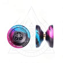1pc Lesheng Professional Yo-Yo X4 Single Metal Alloy Yo-Yo For Competition (Includes 5 Strings, 1 Glove, 1 Thin Bearing), Self-Assembly Required, Random Color Placement On Each Yo-Yo - Multicolor - View 3