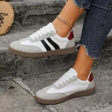 Women's Fashion Casual Sports Shoes, Dexton White Running Sneakers - White - View 4