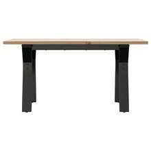 Coffee Table Y-Frame 80x50x40 Cm Solid Wood Pine And Steel - Brown - View 5