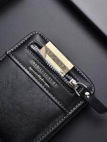 Ví ngắn nam mới, đựng thẻ ID thời trang, ví da mềm màu trơn, nhiều ngăn đựng thẻ, ví đựng tiền xu - Nhiều màu - Xem 11