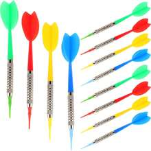 12 Piezas Juego De Dardos Juguete Potenciador Punto Dardos con Punta De Plástico Dardos con Punta De Plastico Planchar - 1 - Ver 1