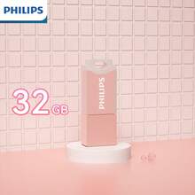 PHILIPS 飞利浦U盘，多种颜色可选，包括蓝色、绿色、粉色、黑色和白色，搭配马卡龙色同色保护套，有效保护U盘，美观实用。同时，即插即用，方便您随时随地工作和存储照片。 - 粉色 - 查看 11