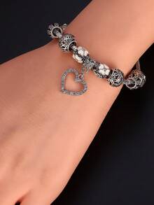 سوار معلق بلون فضي مزين بخرز الكريستال والزجاج المورانو بسلسلة ثعبان للنساء، مجوهرات بوهيمية راقية، مناسبة للنساء