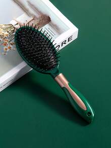 4 piezas Cepillo de pelo con cojín verde esmeralda - Masajeador de cuero cabelludo ventilado y peine para peinar, cepillo cuadrado tipo paleta para cabello rizado y liso, accesorios para el cabello - Multicolor - Ver 5