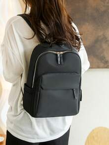 Minimalist Manifesto Backpack | 3D Sculpted Multi-Functional Compartments, Unleash Pure Aesthetics, Urban Commute, Ergonomic Design: A Complete Set Of Equipment Interpreting The Balance Of Simplicity And Practicality, Glossy Backpack Body, 3D Sculpted Contour Ensures Large Capacity Storage. - Multicolor - View 9