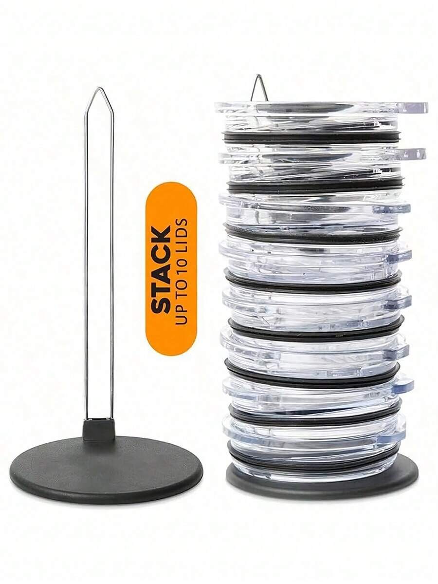 Tumbler Lid Organizers, Tumbler Lid Holders For Kitchen Storage & Organization, Space - Saving Cup Lid Organizer For Tumbler & Tumbler & Tumbler Lids, Silicon Base Secret Santa Gifts For Women,Valentine's Day Gifts, Stocking Fillers, Personalised Gifts, Christmas Gifts - Multicolor - View 1