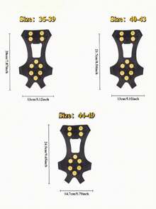 1 Pair Winter Anti-Slip Rubber Shoe Spikes, Unisex Ice Traction 10-Teeth Crampons, For Snow And Ice, Black, Easy To Install, For Outdoor Safety, Winter Traction, Ice Grip Spikes, Simple Installation, Non-Slip Material, High Friction Rubber Cleats, Traction Anti-Slip Spikes, For Walking On Ice, Outdoor Workers, Shoe, Spring Summer Picks, Brides Maid Gifts, Room, Bedroom Decor, Bedroom Decor, Beach, Travel, For Men, For Women, Vacation, Women's Day, Travel Essentials, Wedding Favors, Y2k, Bedroom, Car Accessories Women, Kitchen Decor,Cute Stuff - Multicolor - View 9