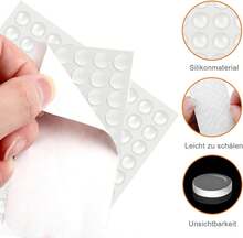 206 Stück Selbstklebend Elastikpuffer Türpuffer Transparent Gummipuffer Schutzpuffer Anschlagpuffer Anschlagdämpfer für Türen Schränke Möbel (4 Größen) - Weiss - Übersicht 7