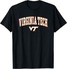 Virginia Tech Hokies Arch Over Black Officially Licensed T-Shirt - màu đen - Xem 1