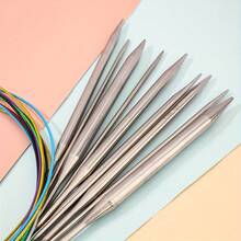 40cm Stainless Steel Knitting Needle Set, Knitting Tools For Sweaters, Practical Knitting Accessories With Storage Bag, Metal Handicraft Supplies For Knitting And Crocheting, Knitting Needles And Accessories - Multicolor - View 8