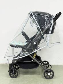 1件装婴儿推车雨罩，儿童挡风罩，婴儿伞车防雨罩 - 透明色 - 查看 3