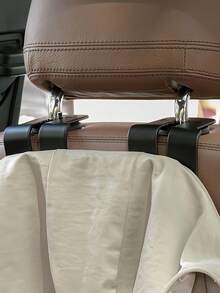 Crochet de voiture Crochets universels pour appuie-tête de siège de voiture Double crochet pour le rangement Sac de rangement suspendu pour siège arrière pour véhicules Support de téléphone portable multifonctionnel pour siège arrière de voiture pour différents modèles de voiture Accessoires de rangement et d'organisation pour l'intérieur de la voiture Essentiels automobiles - Multicolore - Voir 8