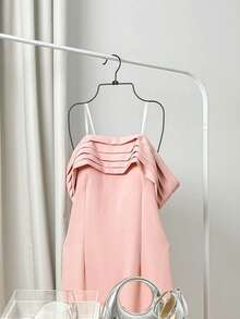 2 Stück hochwertige, faltbare schwarze Kleiderständer für formelle Kleider und Bademode Aufbewahrung, Luxus für Abendkleider, Hochzeitskleider und Premium-Bekleidung