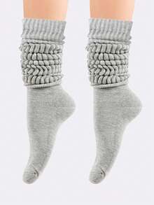 Loungeista 3pairs Women's Multicolor Fashionable Pile Socks, Suitable For Daily Use, Fall - Multicolor - View 5
