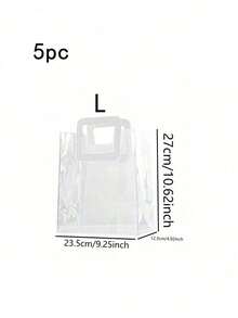 Bộ 10 túi quà PVC trong suốt có thể tái sử dụng (có quai xách) - Thích hợp làm quà tặng cô dâu, mua sắm, đám cưới, sinh nhật, lễ cưới, kỷ niệm đính hôn, tiệc tùng, tiệc trà, đồ thủ công, trang trí nhà cửa và phòng ngủ, phụ kiện chụp ảnh cưới sinh nhật, túi quà tặng sinh nhật. Bao gồm túi quà và túi tote trong suốt. - Nhiều màu - Xem 19
