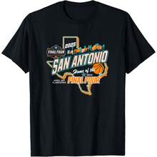NCAA Final Four 2025 Basketball San Antonio Texas Black T-Shirt - 黑色 - 查看 1