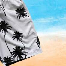 Set Of 2 Men's Tactel Shorts With Pockets - Beachwear, Gym, Pool - Trắng và Xanh nhạt - Xem 4