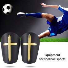 1 Pair Cross Design Soccer Shin Guards, Comfortable Fit, Unique Size Design Suitable For Football Or Other Sports