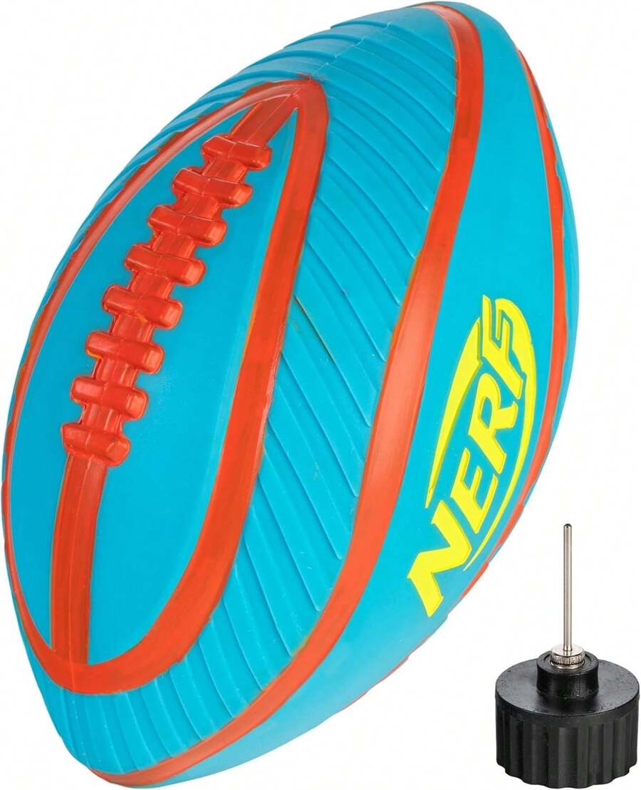 Nerf Piscina + fútbol acuático de Playa, fútbol acuático para Juegos acuáticos, Juguete de Piscina Perfecto para niños, fútbol Impermeable de Agarre Extra con Bomba de inflado - 1 - Ver 1