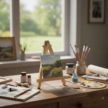 Pintar Pequeño Caballete Para Pintar Madera De 18x24 - Caqui - Ver 3