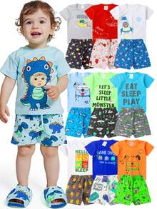 6-Piece Summer Pajama Set For Boys, Glow-In-The-Dark, Assorted Colors - Children's Clothing - Multicolor - Ver 16