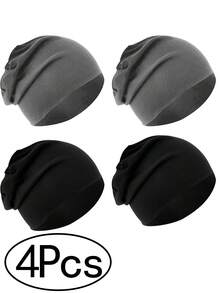 4顶轻薄透气的四季通用针织帽，适合睡眠、化疗、跑步、骑行、徒步、钓鱼等运动。 - A - 查看 17