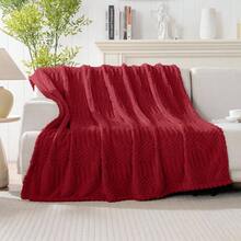 50x70 Inch Red Throw Blanket - Soft Fluffy Fleece, Cute Aesthetic, Sofa, Couch, Chair, Bed, Living Room Bedroom, All - Season Use, Plush Cozy Decorative Blanket - Red + XL Throw(50x70) - View 2