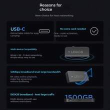 Lenovo Portable WiFi 4 Mobile Wireless WiFi, No SIM Card Needed, Wireless Internet Access Device, Portable 4G Router, 2024 Model, Black