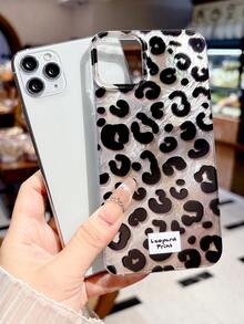 奢华豹纹贝壳纹理手机壳，兼容 16/15/14/13/12 Pro Max/11/17/17 Pro/17 Pro Max，时尚防震后盖 - 字母紋 - 查看 2