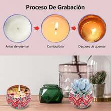 8-Pack Velas de Aromaterapia Velas Perfumadas Relajantes Terapia de Aromaterapia 100% Cera de Soya Pura Velas de Aromaterapia Hechas a Mano Perfectas para Relajación Baño Yoga Día de la Madre y Otras Ocasiones - 1 - Ver 3