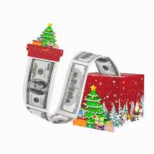 Christmas Pull-Out Cash Box, Warm Family Party Best Surprise Gift Box - Red - View 1