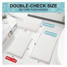 Memory Foam Bath Mat 30x20, Extra Soft And Absorbent Bathroom Mats, Non Slip Washable Carpet For Floor, Shower And Tub,White - 多色51 - 查看 2