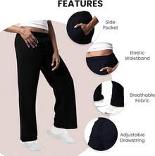 3 Pack Women's Wide Leg Sweatpants Workout And Yoga (Plus Sizes Available) ZQZF - 黑色/中灰/橄欖綠 - 查看 4